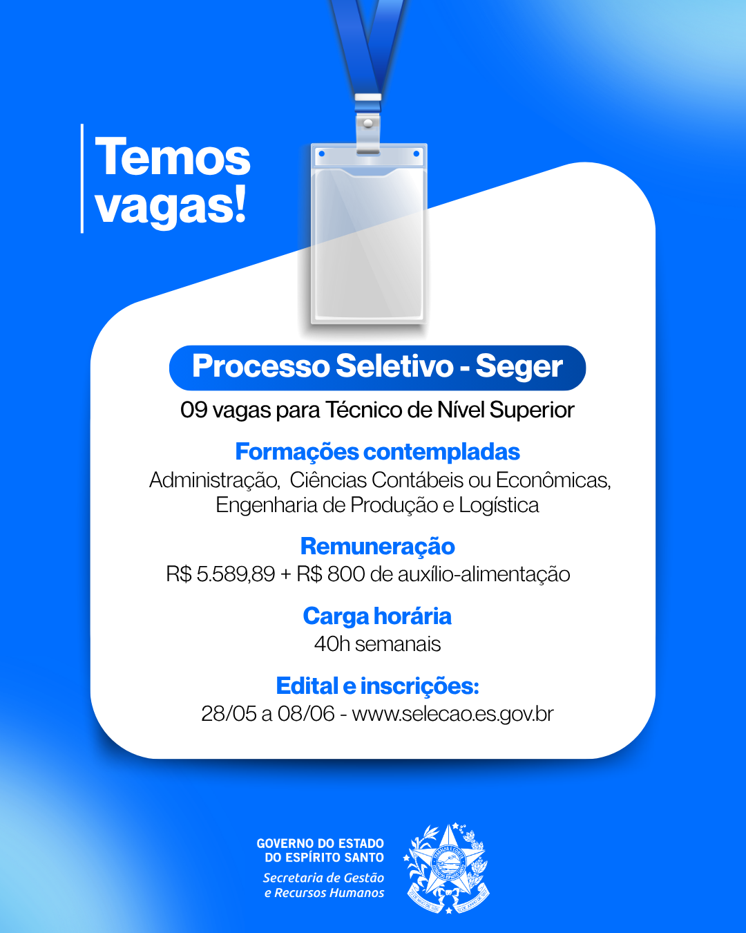Processo Seletivo - Técnico de Nível Superior