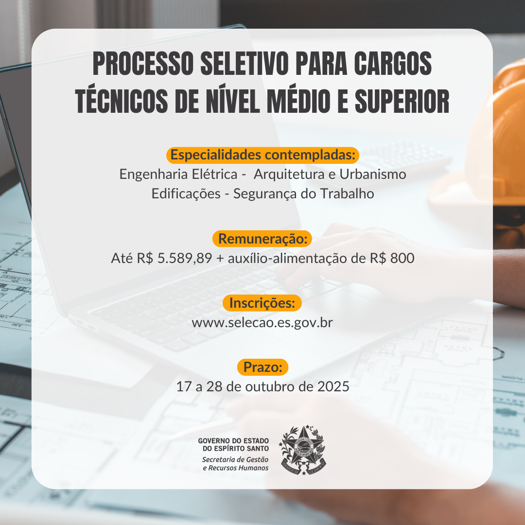 processo seletivo - cargos técnicos
